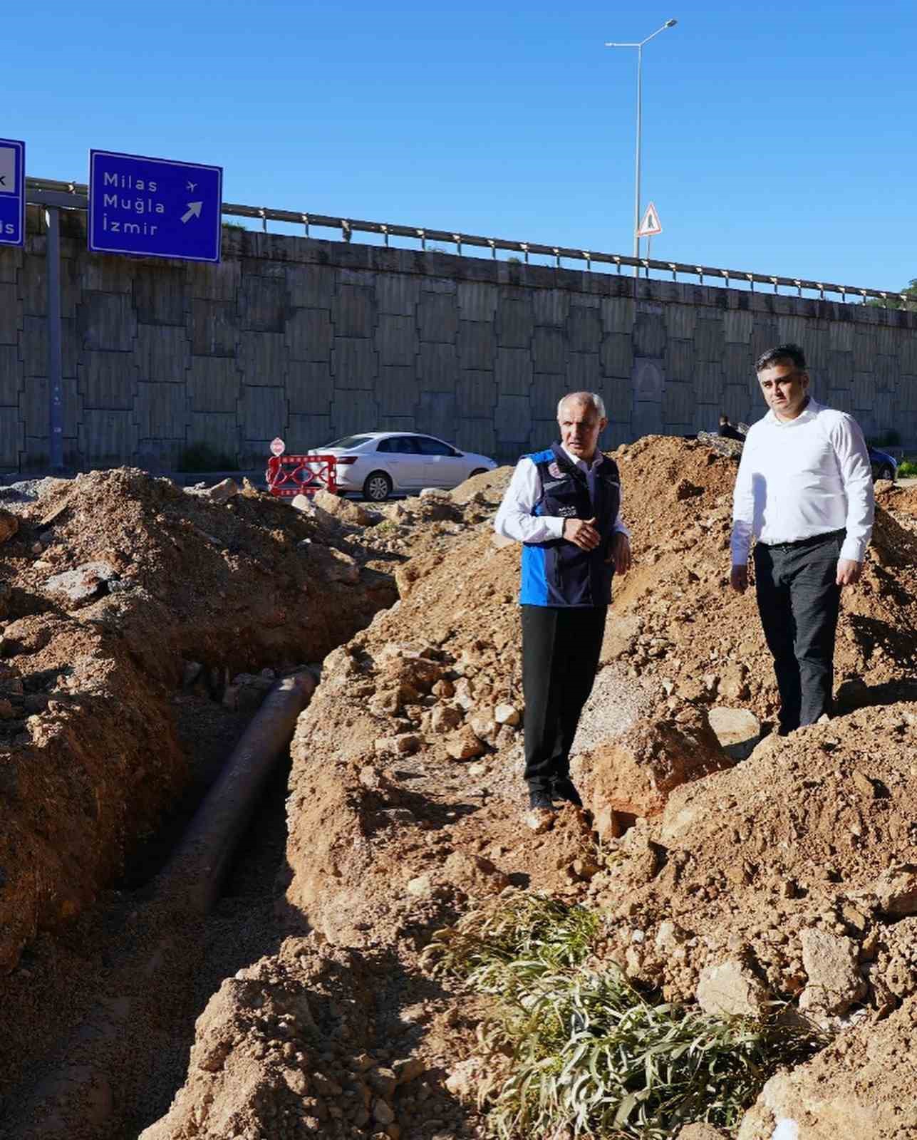 Bodrum’da sık sık patlayan su isale hatlarında yapılacak yenileme çalışmaları