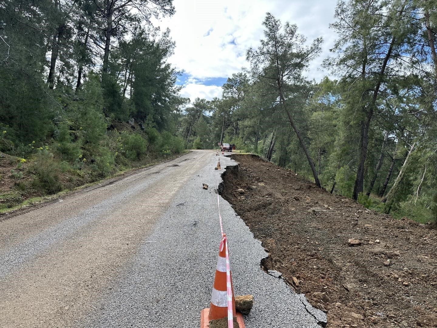 Muğla’nın Ortaca ilçesinde yağışlar sonrası Gökbel Mahallesi Kışla mevkii ile