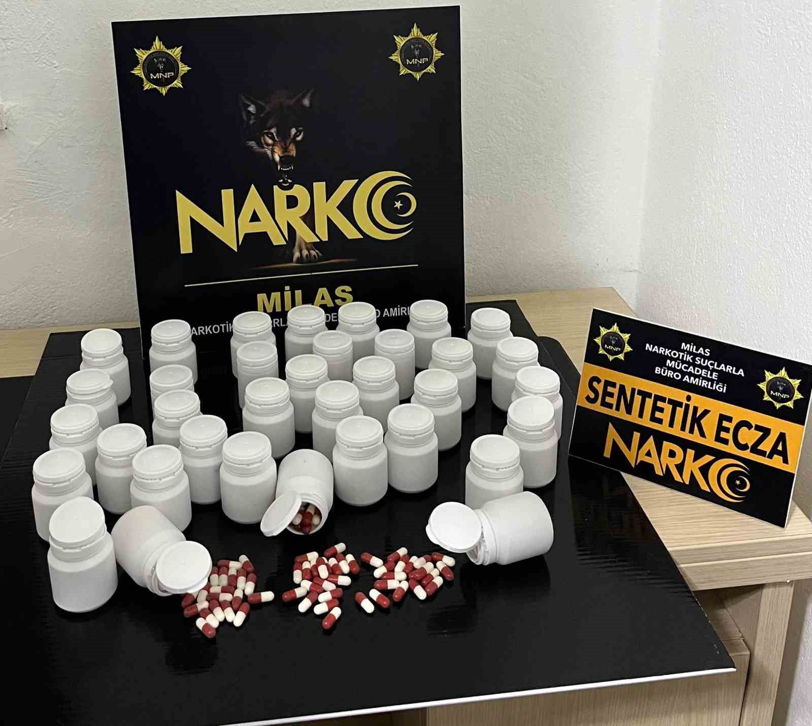 Muğla İl Emniyet Müdürlüğü ekiplerince Milas ilçesinde düzenlenen uyuşturucu operasyonunda
