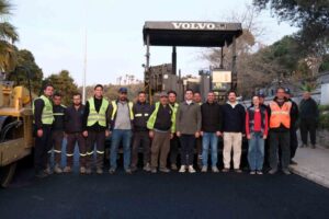 Bodrum Belediye Başkanı Tamer Mandalinci, Bitez Mahallesi Bergamut Caddesi’nde yürütülen