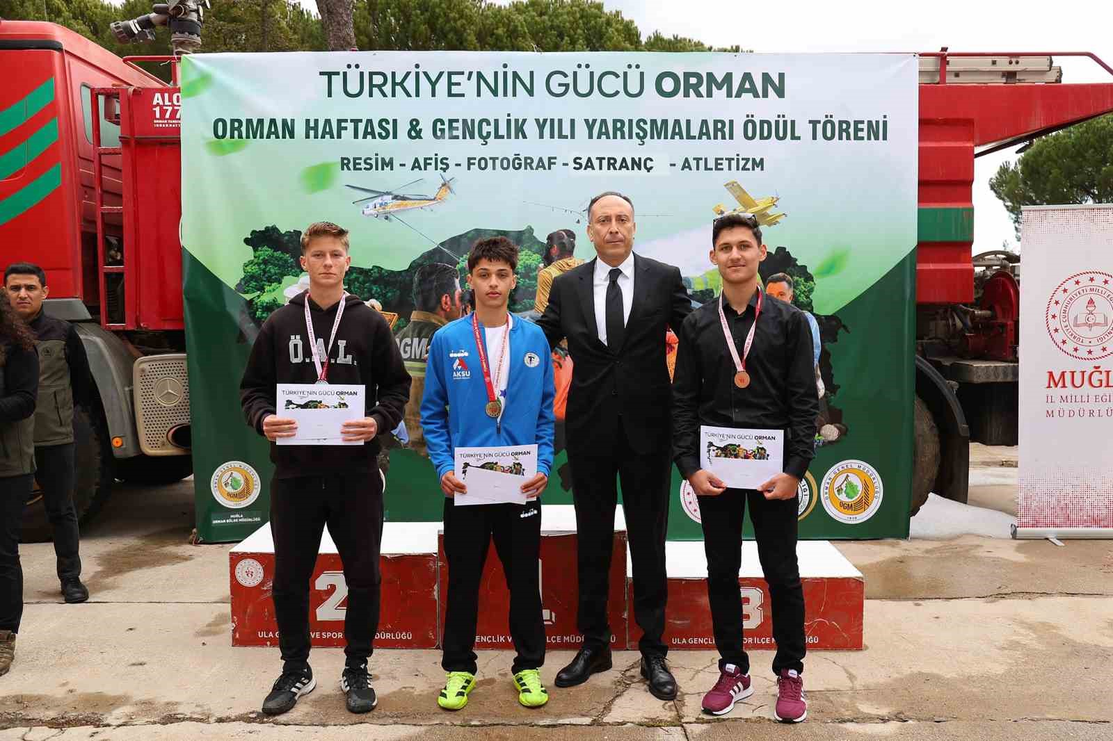 Muğla’da Orman Haftası ve Gençlik Yılı Kapsamında yapılan yarışmalarda dereceye