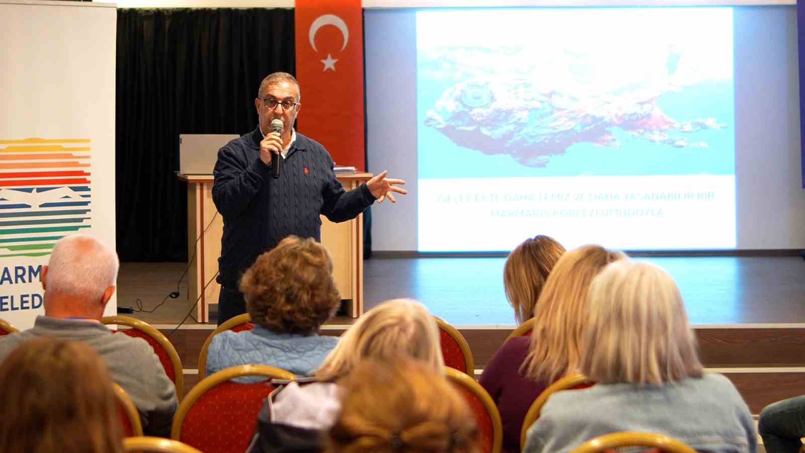 Muğla’nın Marmaris ilçesinde SEAMAR Projesi kapsamında düzenlenen söyleşide Marmaris Körfezi’nin