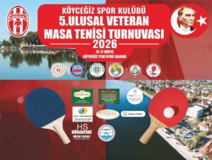 Muğla’nın Köyceğiz ilçesinde 5. Ulusal Veteran Masa Tenisi Turnuvası gerçekleştirilecek.
