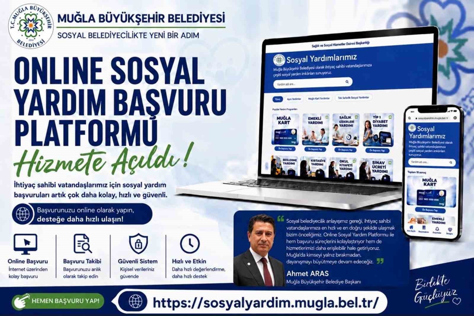Muğla Büyükşehir Belediyesi sosyal yardımlara vatandaşların daha kolay ulaşması için