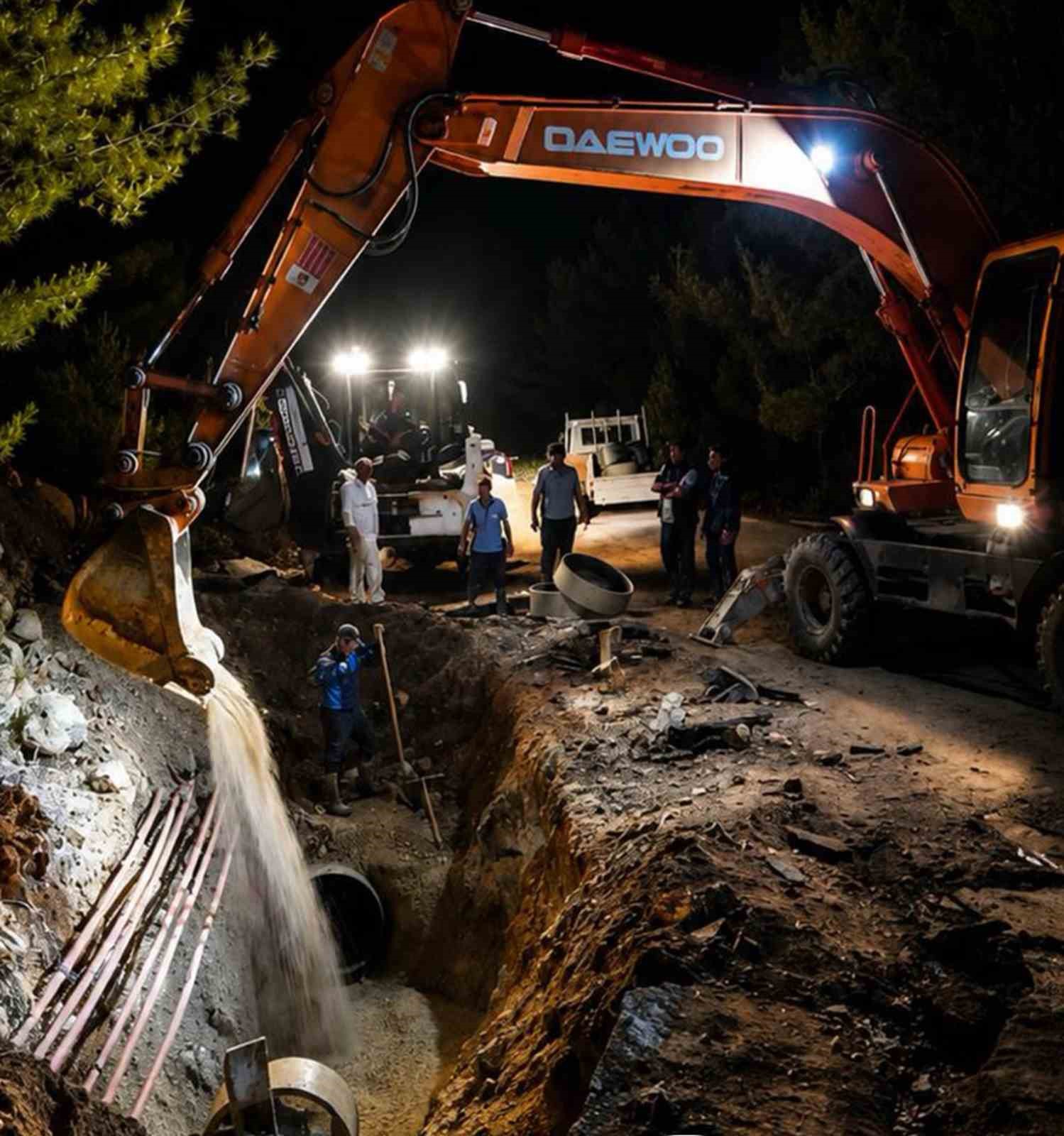 Bodrum’un Torba Mahallesi’nde dün akşam saatlerinde meydana gelen içme suyu