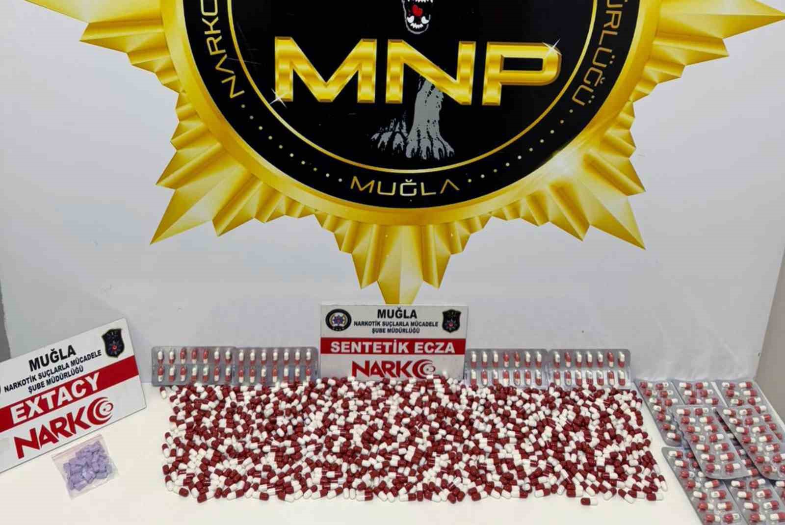 Muğla Emniyet Müdürlüğü Narkotik Suçlarla Mücadele Şube Müdürlüğü ekiplerince uyuşturucu