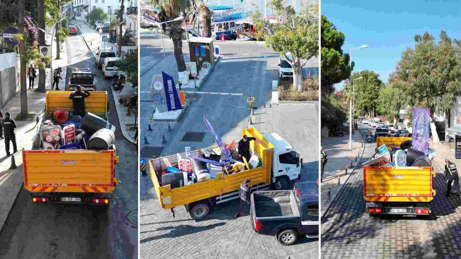 Bodrum Belediyesi, ortak kullanım alanlarında görüntü kirliliğine neden olan ve