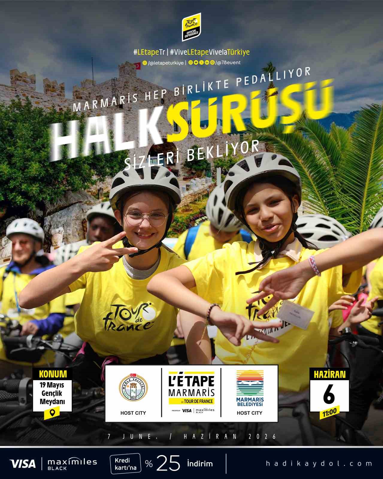 L’tape Marmaris by Tour de France kapsamında düzenlenecek Halk Sürüşü