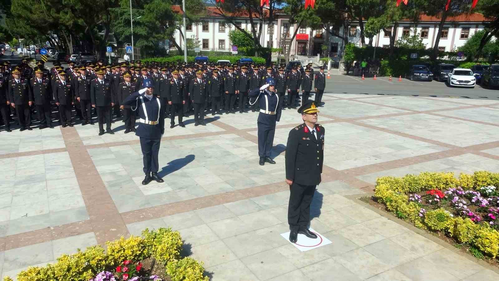 Muğla’da, Jandarma Genel Komutanlığı’nın 187. Kuruluş Yıl Dönümü kapsamında çelenk