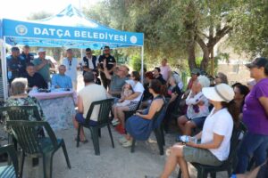 Datça’nın Çomarlık Mevkii’nde uzun yıllardır süregelen kanalizasyon sorununu çözüme kavuşturan