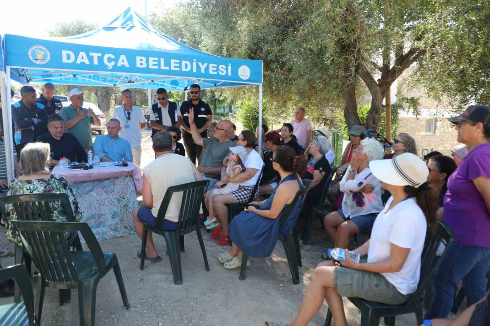 Datça’nın Çomarlık Mevkii’nde uzun yıllardır süregelen kanalizasyon sorununu çözüme kavuşturan