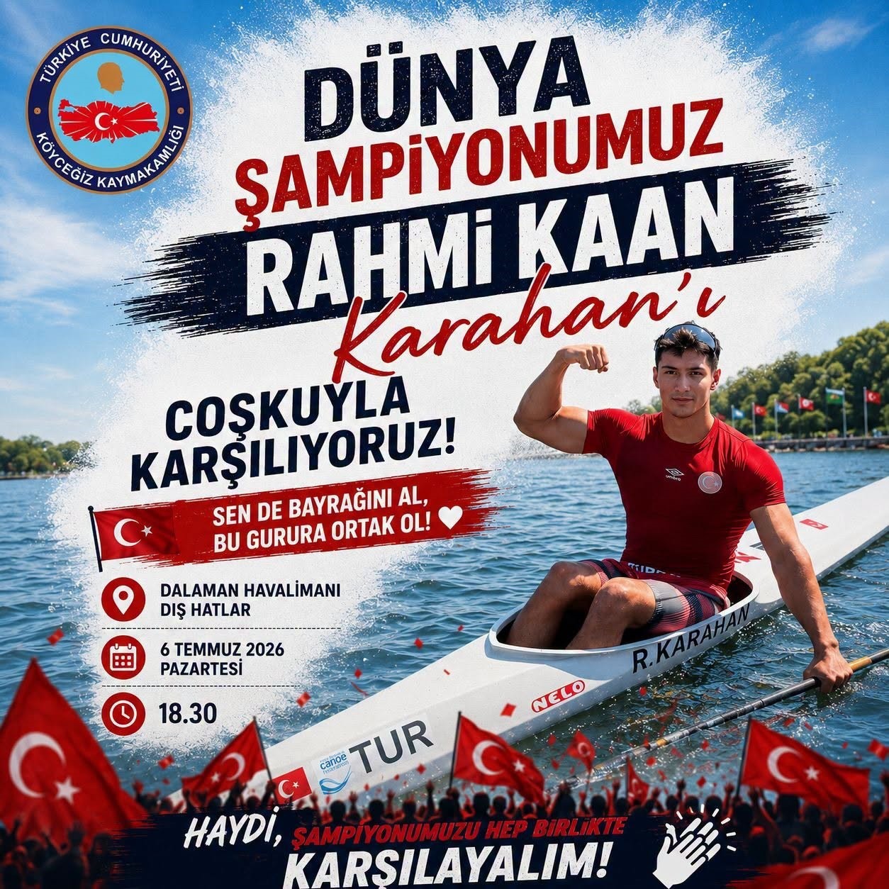 Muğla’nın Köyceğiz ilçesinden milli kanocu Rahmi Kaan Karahan, Kanada’nın Halifax