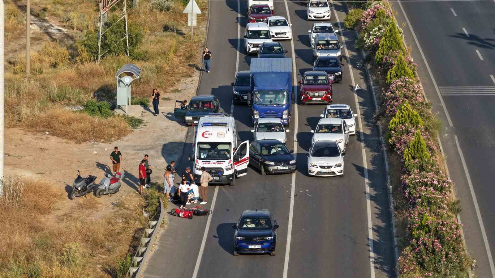 Muğla-Yatağan Karayolu Bayır Mahallesi mevkiinde meydana gelen motosiklet kazasında 1