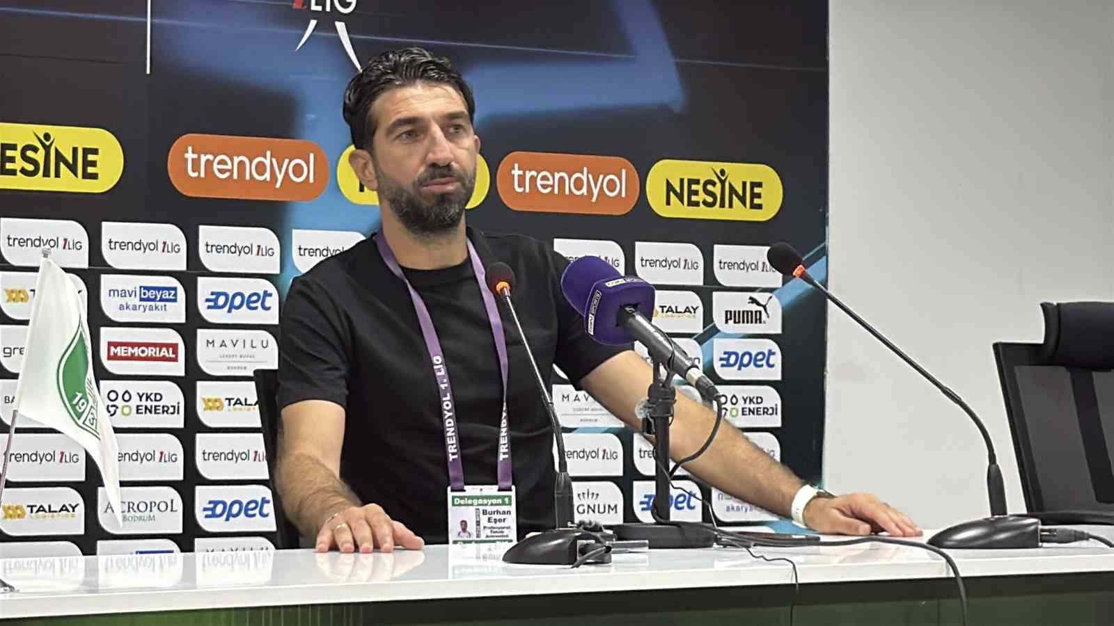 Bodrum FK Teknik Direktörü Burhan Eşer, Muğlaspor maçının ardından, "Rakip