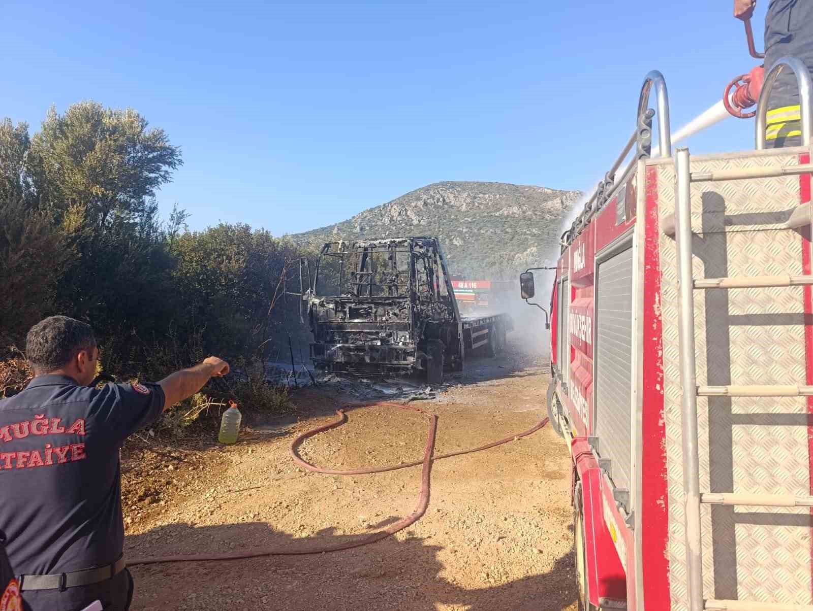 Muğla’nın Datça ilçesinde bir kamyonetin yanmasıyla ilgili yürütülen soruşturma kapsamında