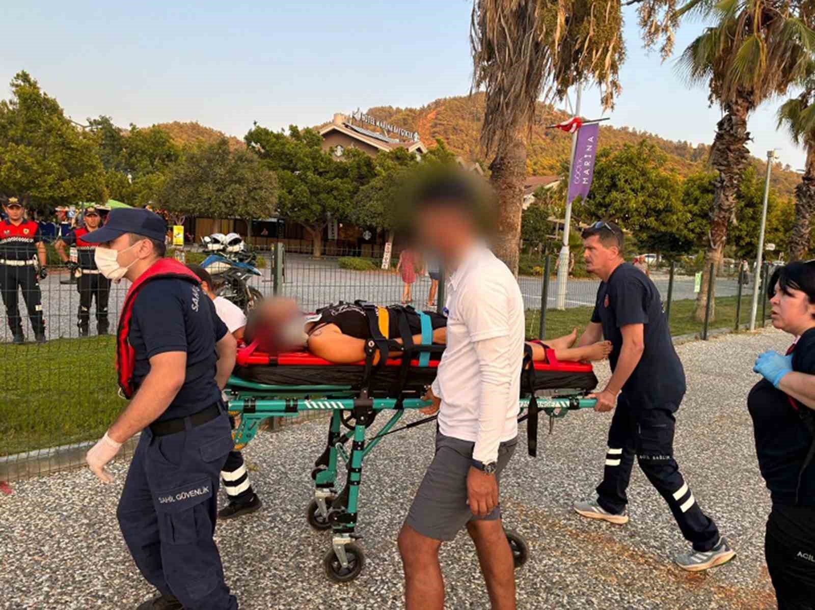 Muğla’nın Fethiye ilçesi açıklarında seyreden ticari yatta yaralanan vatandaş Sahil