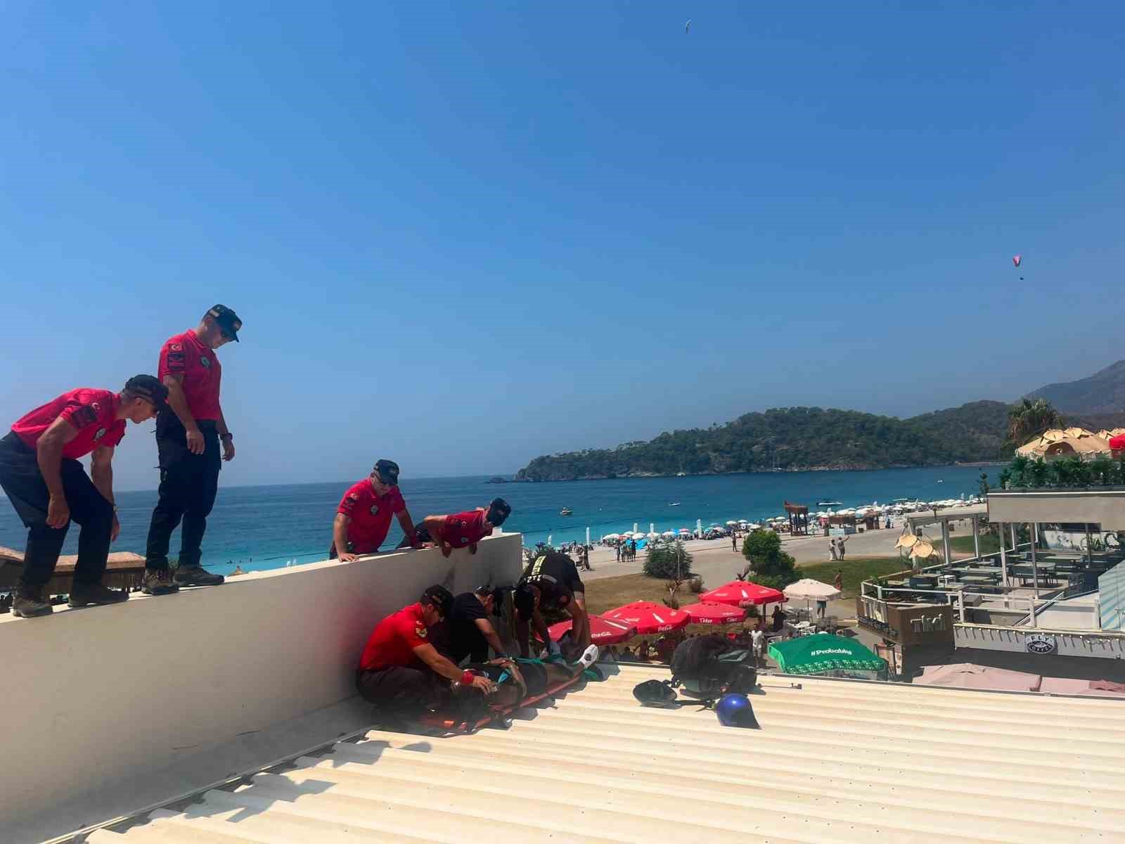 Fethiye’de tandem (çiftli) yamaç paraşütü uçuşu sırasında meydana gelen kazada
