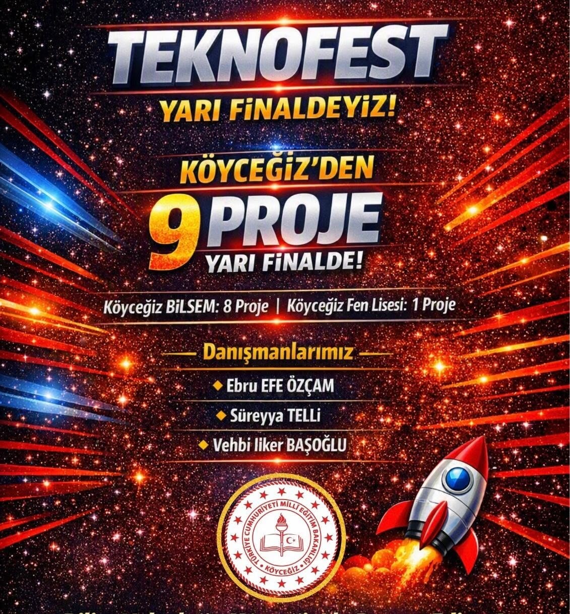 Muğla’nın Köyceğiz ilçesinde öğrenciler TEKNOFEST 2026 Yarı Finallerine 9 proje