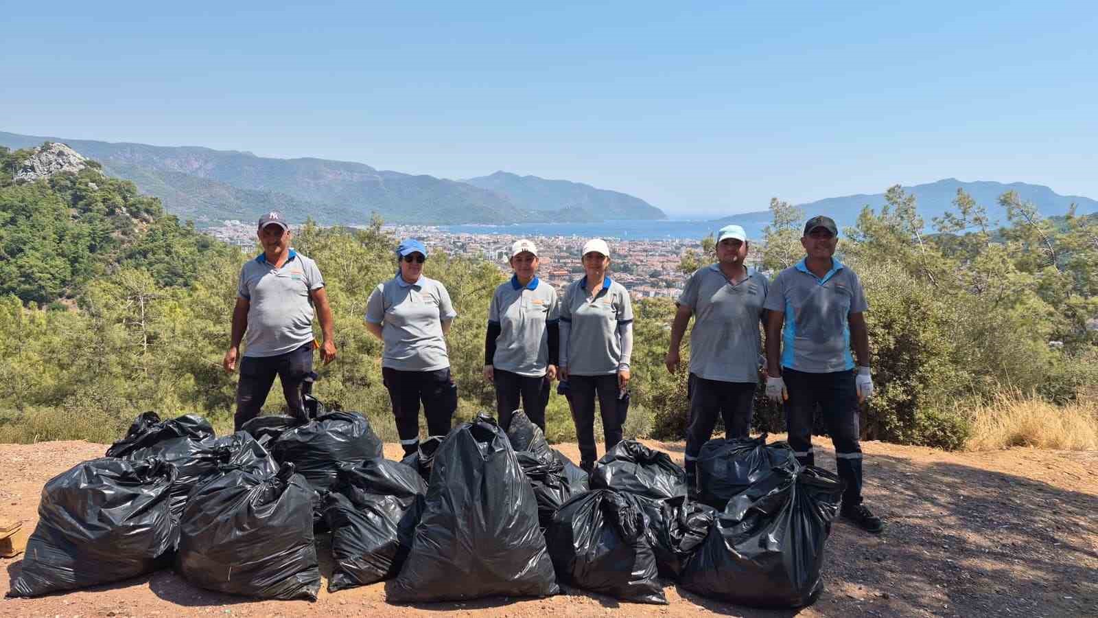 Marmaris Belediyesi Temizlik İşleri Müdürlüğü ekipleri, Armutalan Tepesi ile Datça
