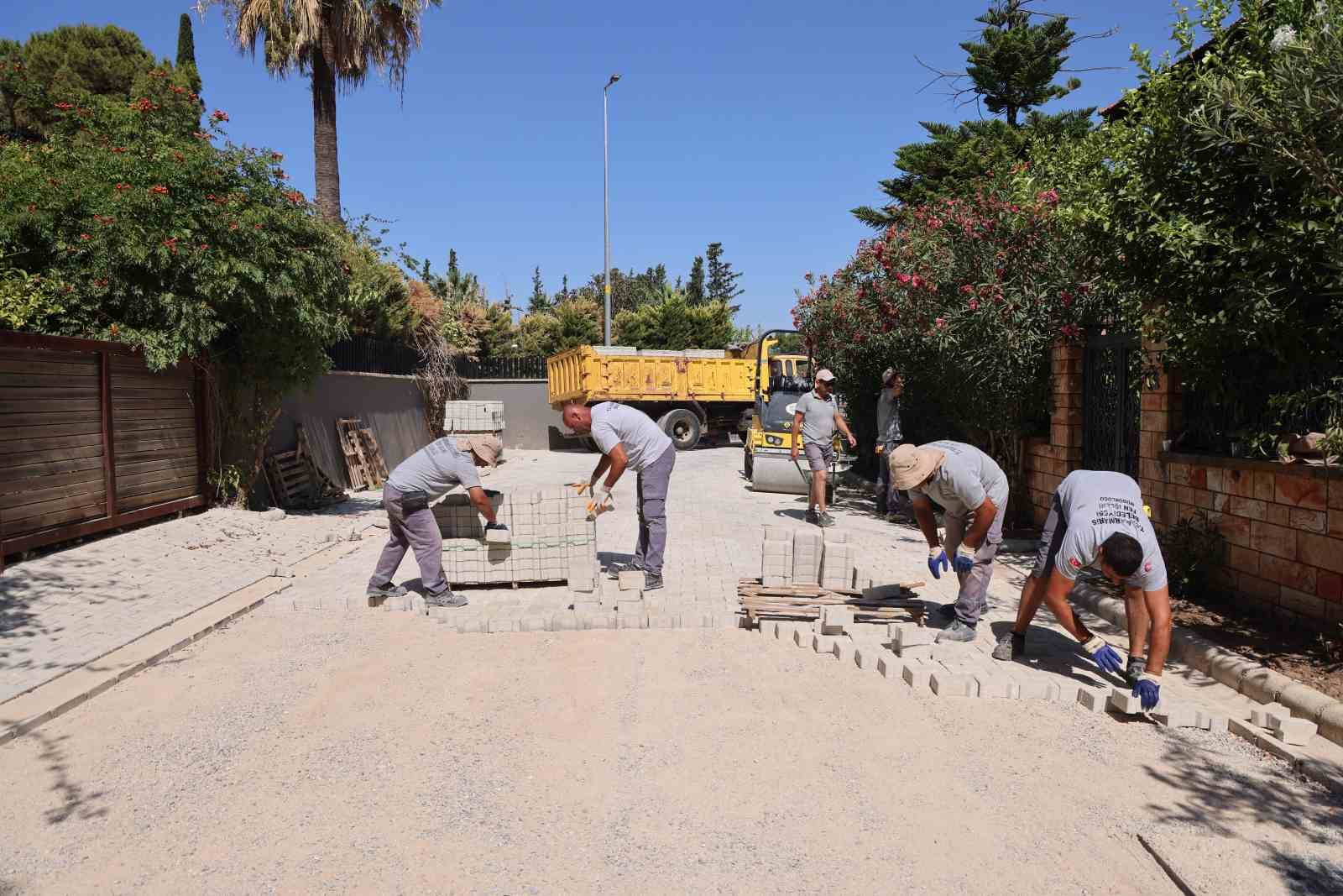 Marmaris Belediyesi, Aktaş ve Bağlıiçi mevkilerinde beton parke, kaldırım, yağmur