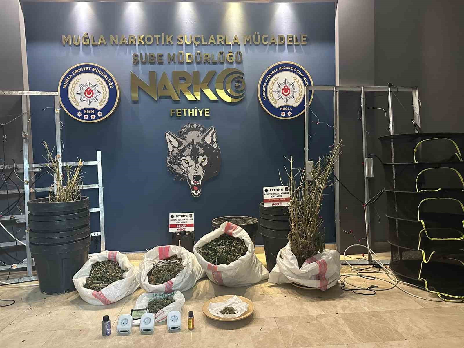 Muğla Emniyet Müdürlüğü Narkotik Suçlarla Mücadele Şube Müdürlüğü ekipleri tarafından