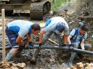 MUSKİ Genel Müdürlüğü, Seydikemer ilçesi Zorlar Mahallesi Çeşmeözü mevkiinde artan