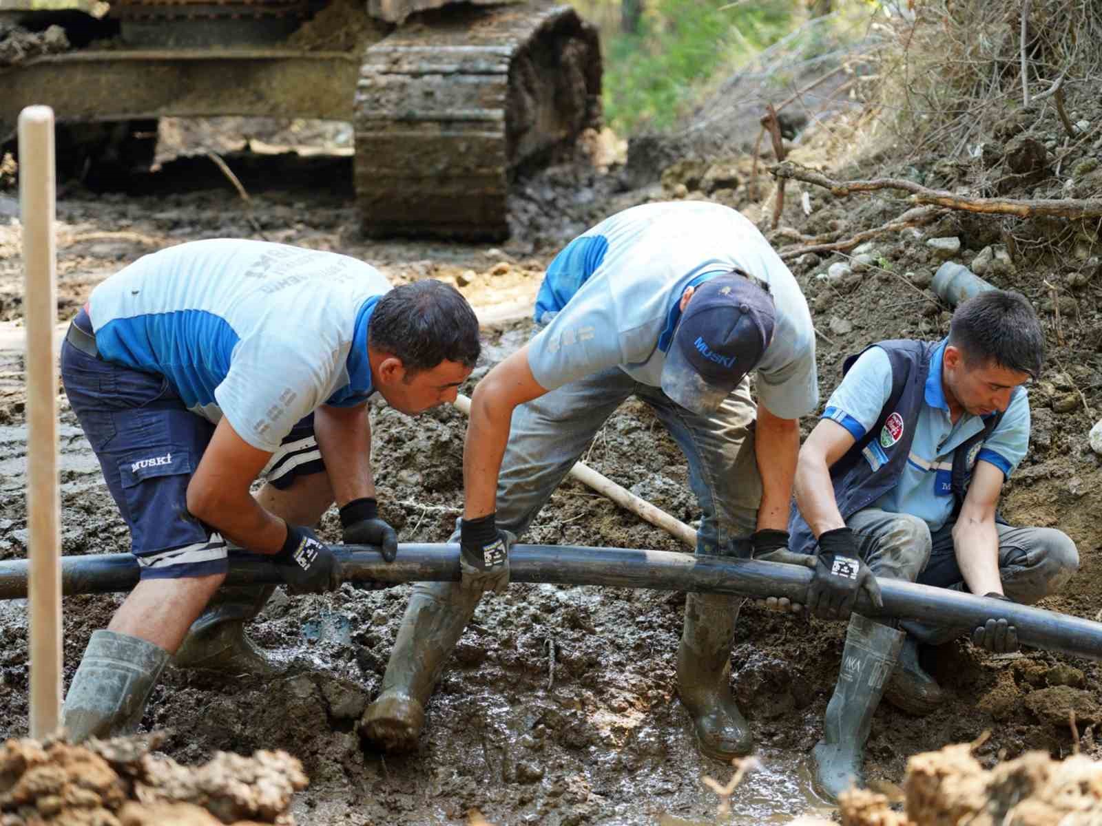 MUSKİ Genel Müdürlüğü, Seydikemer ilçesi Zorlar Mahallesi Çeşmeözü mevkiinde artan
