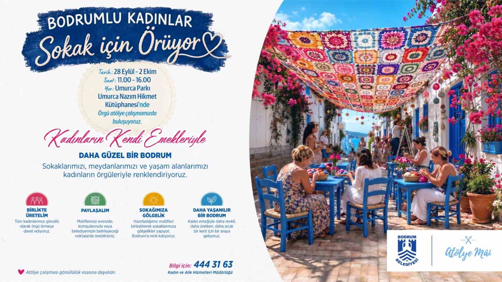 Bodrum Belediyesi Kadın ve Aile Hizmetleri Müdürlüğü tarafından kentin sosyal