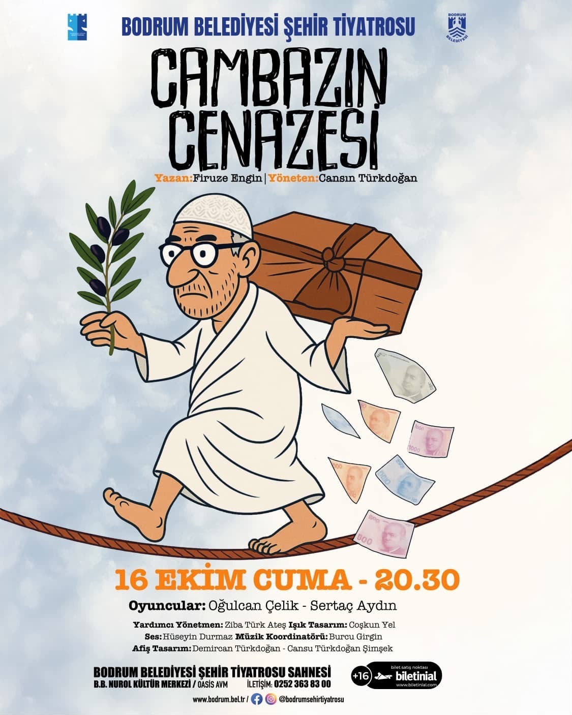 Bodrum Belediyesi Şehir Tiyatrosu, yeni sezonun perdesini "Cambazın Cenazesi" oyunuyla
