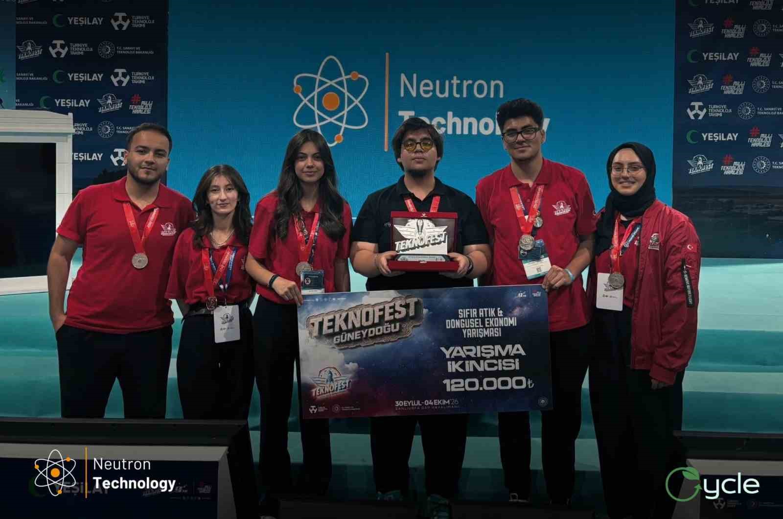 Muğla Deneyap Teknoloji Atölyesi öğrencilerinden oluşan "Neutron Technology" takımı, Teknofest